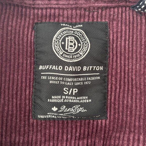 Buffalo David Bitton Mens Jeremias Corduroy Shaket Small Shirt Jacket Granola - Picture 3 of 10